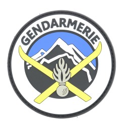 Ecusson gendarmerie montagne gomme