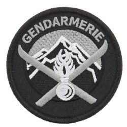 Ecusson gendarmerie montagne noir