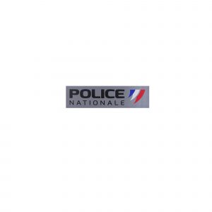 Bandeau d'identification Police Nationale Rétro-réfléchissant fond gris